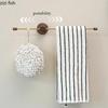 Walnut Wood Metal Towel Rack Bathroom Wall Mounted Storage Rack Wall Shelf Portability Towel Rack Storage Organizer Clothes Hook