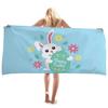 Easter Cartoon Rabbit Beach Towel Cute Animal Plant Quick Dry Bath Towel for Kids Adult Gift Travel Camping Swimming Pool Towels