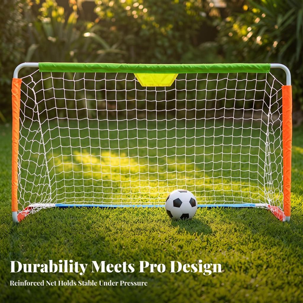 Freestyle Soccer Goal Portable Football Nets Easy-Setup for Families