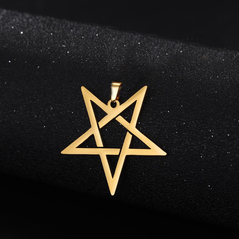 Dawapara Moon Phase Pentagram Constellations Pendant Wiccan Pagan Magic Amulet Stainless Steel Charms for Jewelry Making