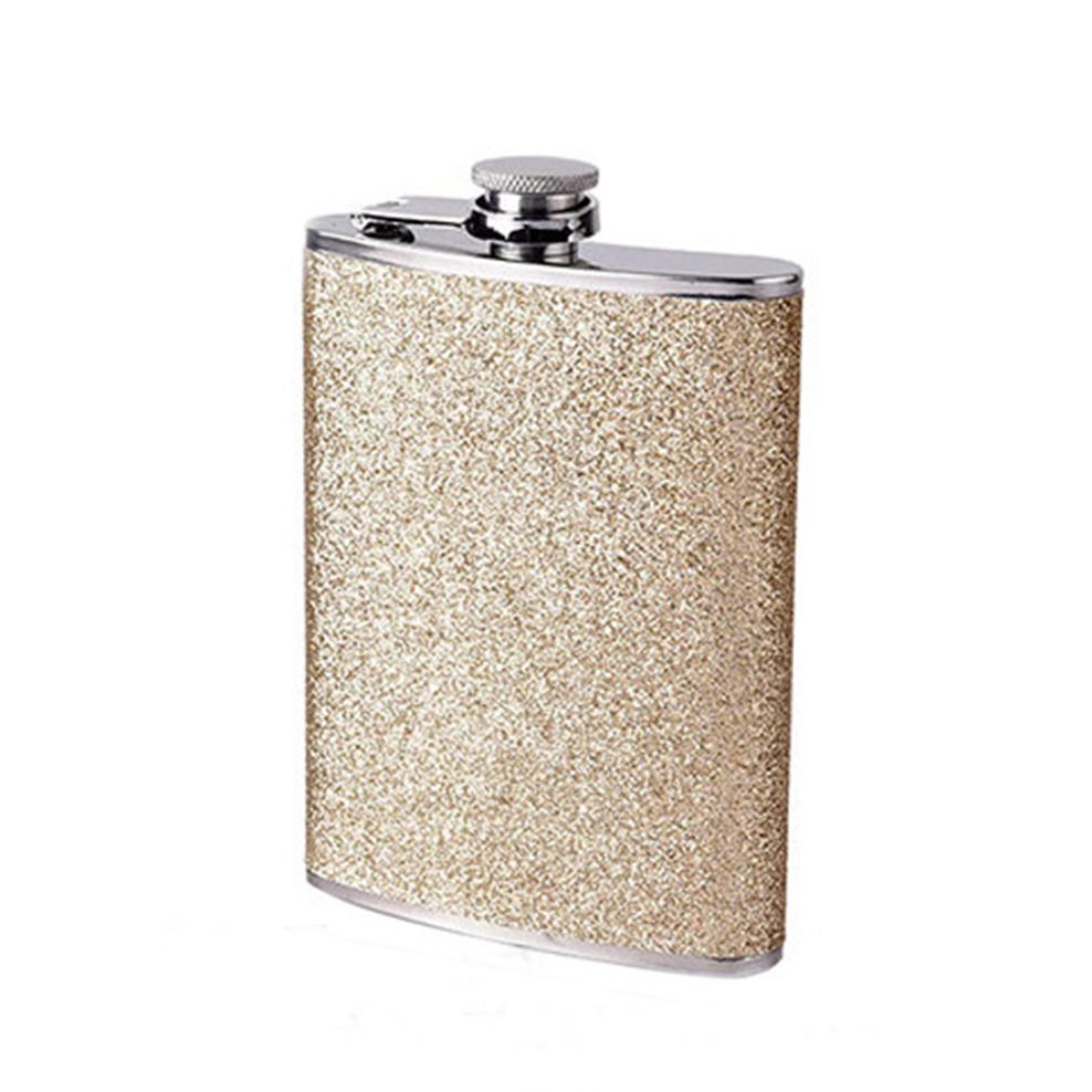 

Фляга из нержавеющей стали 8 унций, Портативная плоская фляга для улицы, Маленькая винная бутылка в европейском стиле для мужчин и женщин, Фляга для спиртного, золотой