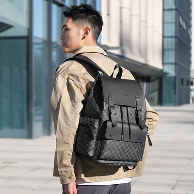Backpack, Checkered, Commuter, Casual, Office Backpack, Business Travel, Work Computer Bag