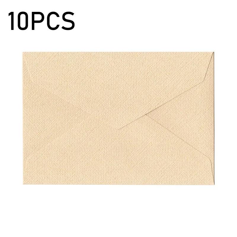 10pcs Linen Texture Envelope Western Style Envelope Paper Vintage Wedding Invitation Envelope Birthday Party Invitation New Year