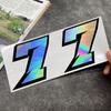 White Reflective JDM Car Stickers Waterproof DIY Decorative Cover for Motorcycle