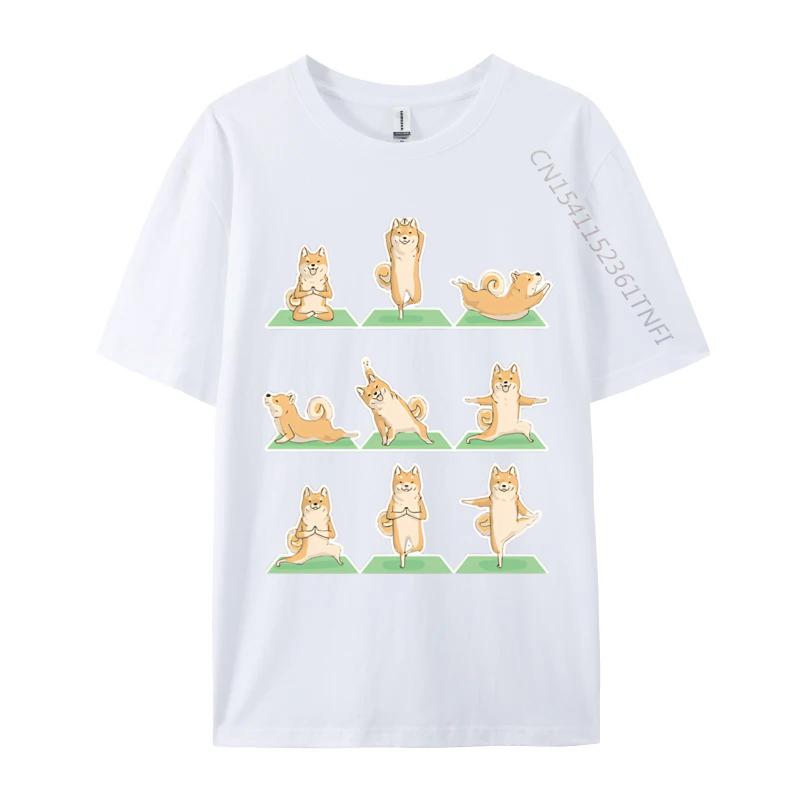 Akita Inu Chien Pose de Yoga Zen Mignon T-shirt Coton Hauts Jeunesse T-shirts Europe T-shirts Populaires Marque T-shirt