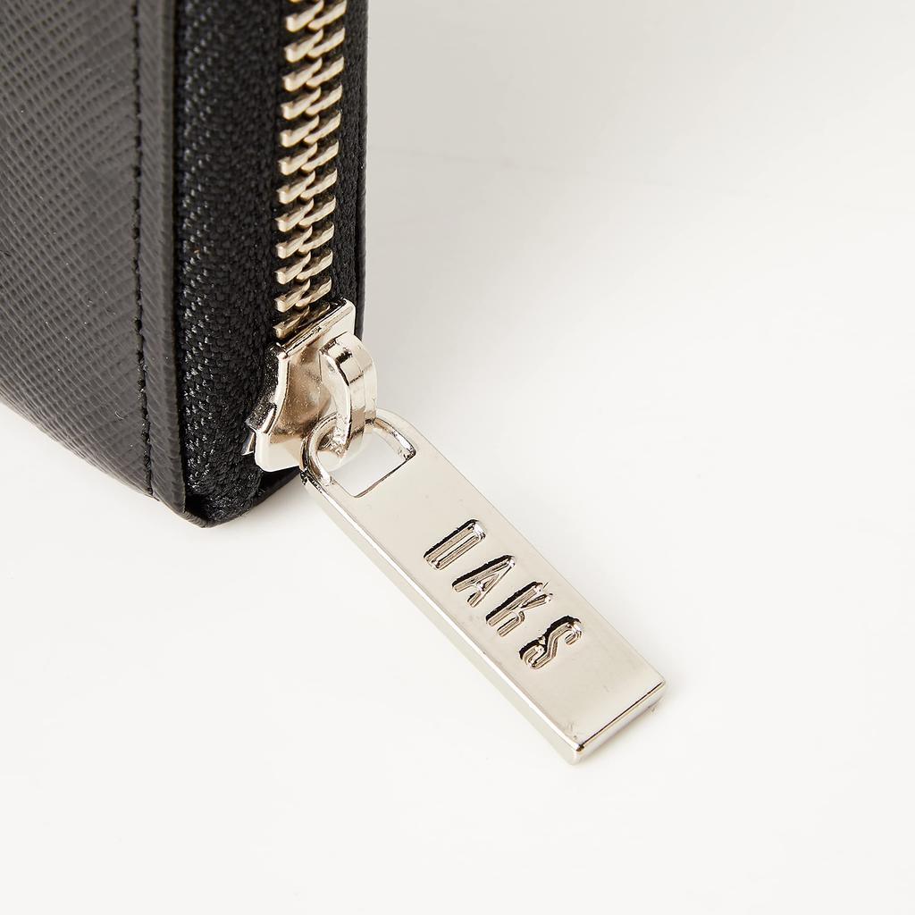 Checker Emboss Round Zipper Long Wallet DP25918