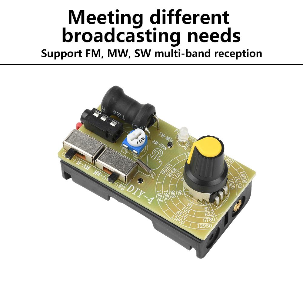 87-108MHz AM/FM Medium Wave Frequency Modulation Two Bands Stereo Digital Tuning Headphone Radio Electronic Component Kit