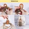 Travel Hat Clip Leather Simple Golf Baseball Hat Clip Summer Hat Strap Towel Glove Storage Wallet Buckle Hands-free Latch Clip