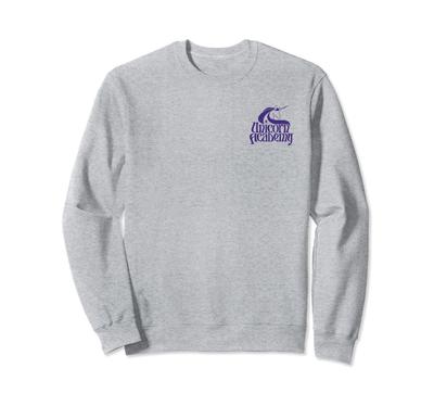 Unicorn Academy Silhouette Graphic Front and Back Print Sweatshirt