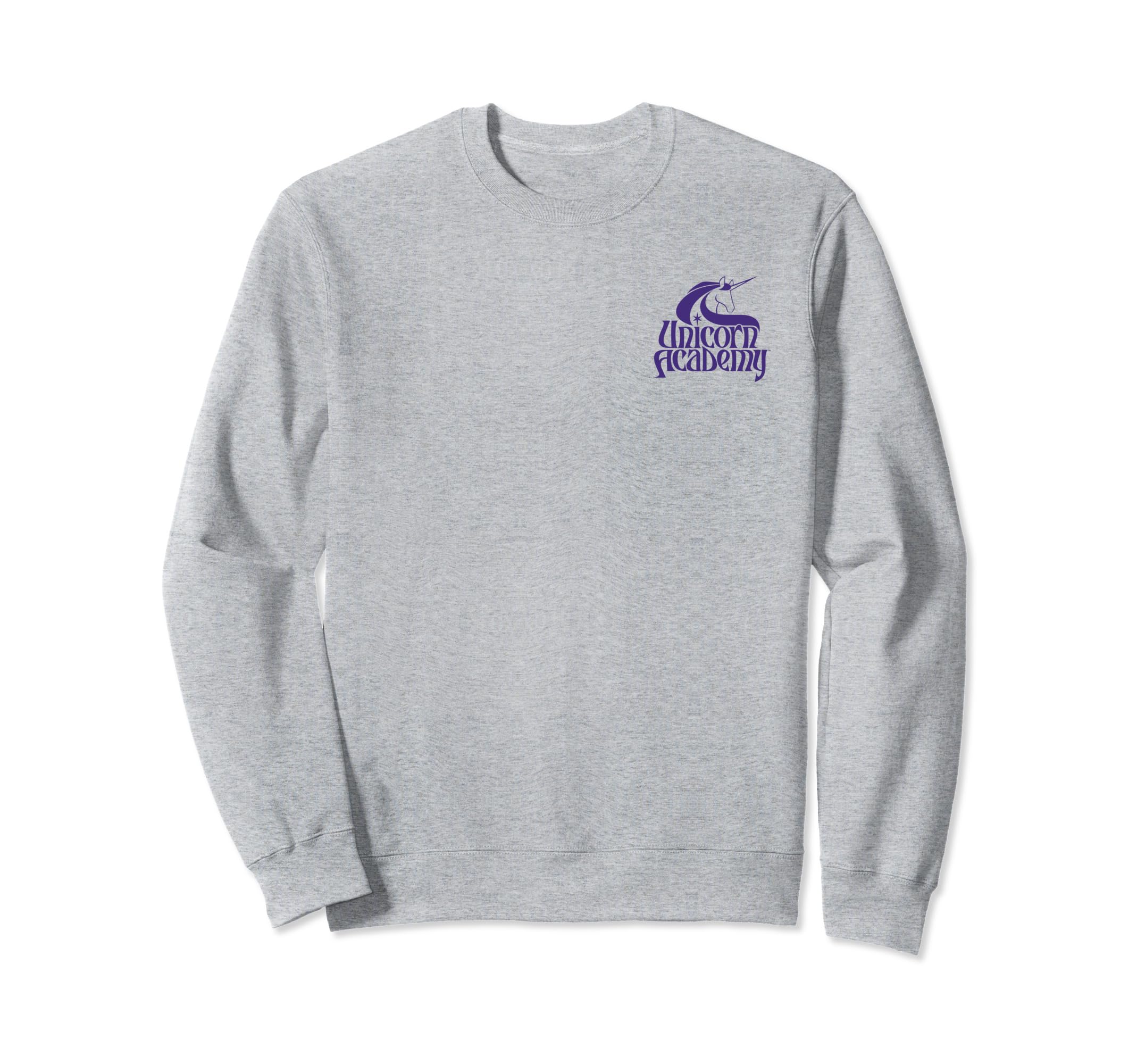 Unicorn Academy Silhouette Graphic Front and Back Print Sweatshirt
