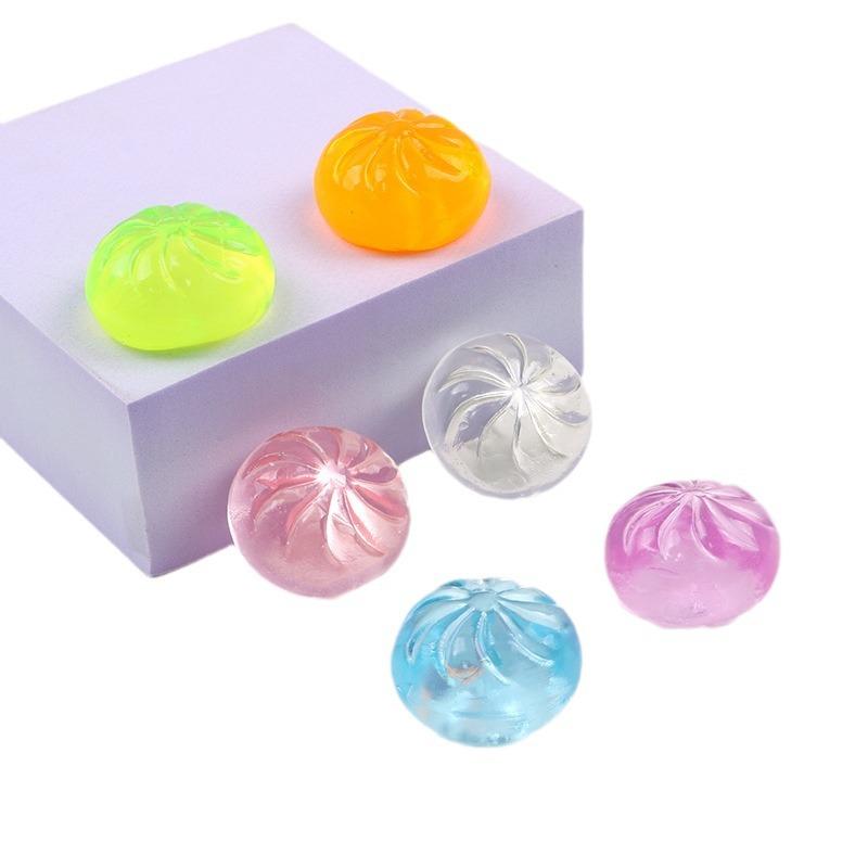 5/50Pcs Mini Squishy Dumplings Squeeze Toys Soft Stress Relief Crystal Squishy Fidget Sensory Toys Classroom Prizes Party Favors
