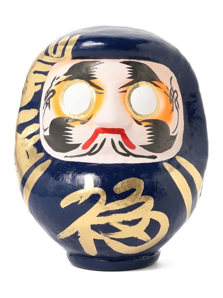 [BEAMS JAPAN] Fukushima Shirakawa Daruma Souhonpo x BEAMS JAPAN Special Order Indigo Daruma 25cm Indigo - Arts, Crafts & Toys