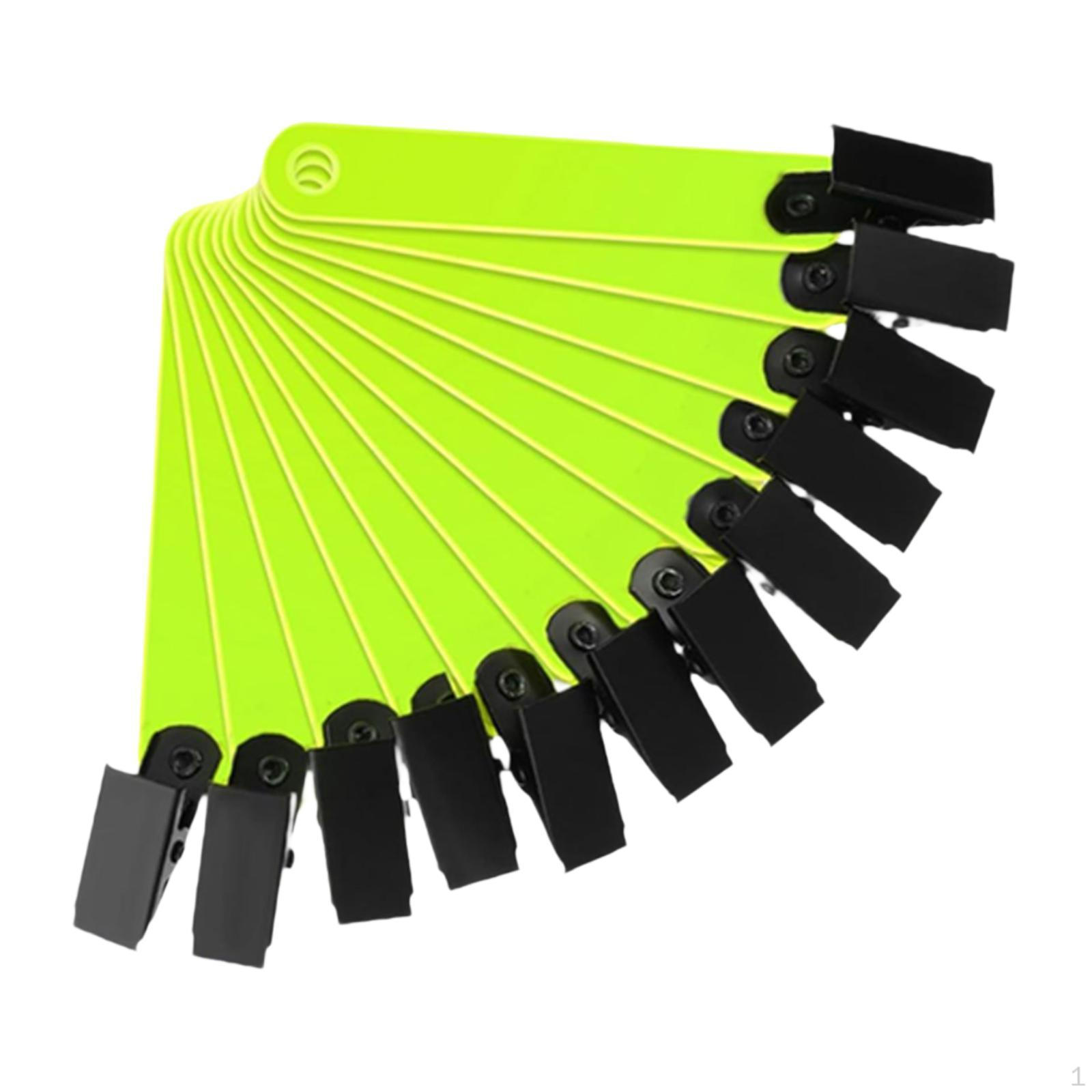 

12 Pieces Reflective Trail Markers Clips Weather Resistant Road Sign Holders Tree Tacks for Outdoor yellow