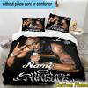 3PCS Custom Name RIP Tupac: Legacy Lives Heart Bedding Set Including 1pc Duvet Cover And 2pcs Pillowcases for Bedroom, Dormitory Gift Home Decor