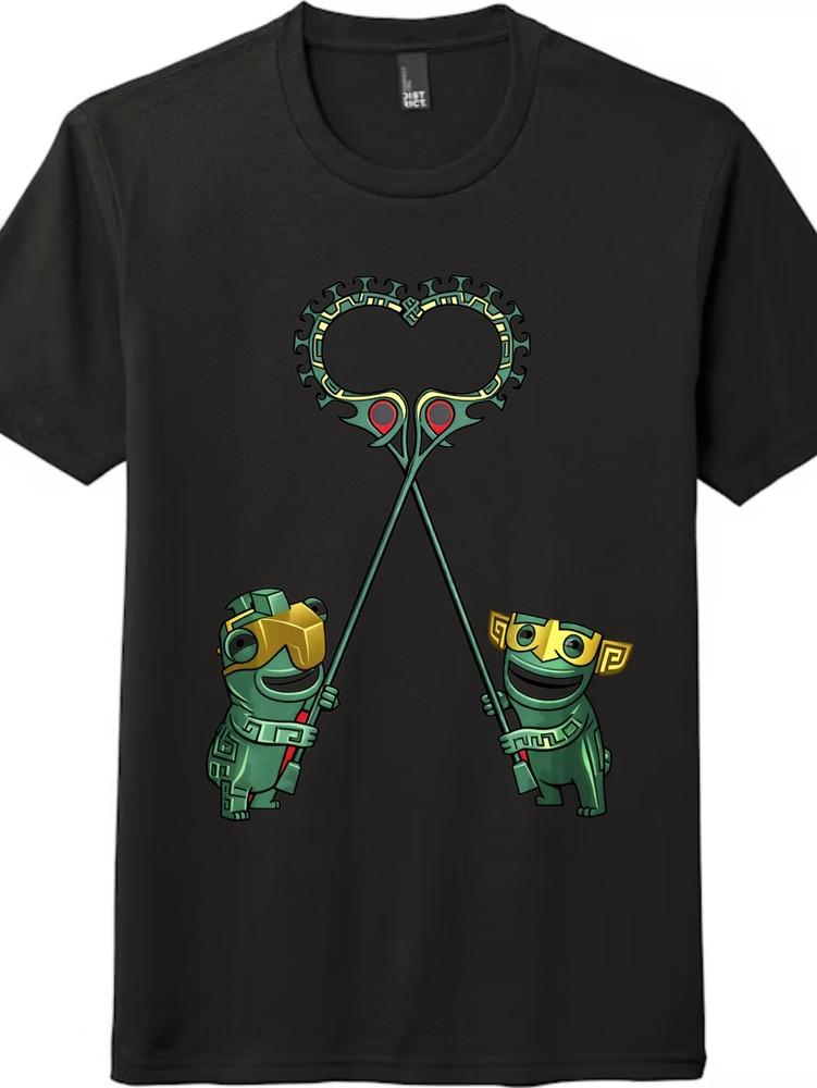 

Boundary Beast Heart Graphic T-Shirt Unisex Trendy Cartoon Cultural Streetwear 2XL