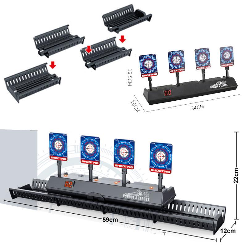 Electronic Auto-Reset Scoring Target for Battle and Practice with Soft Bullets