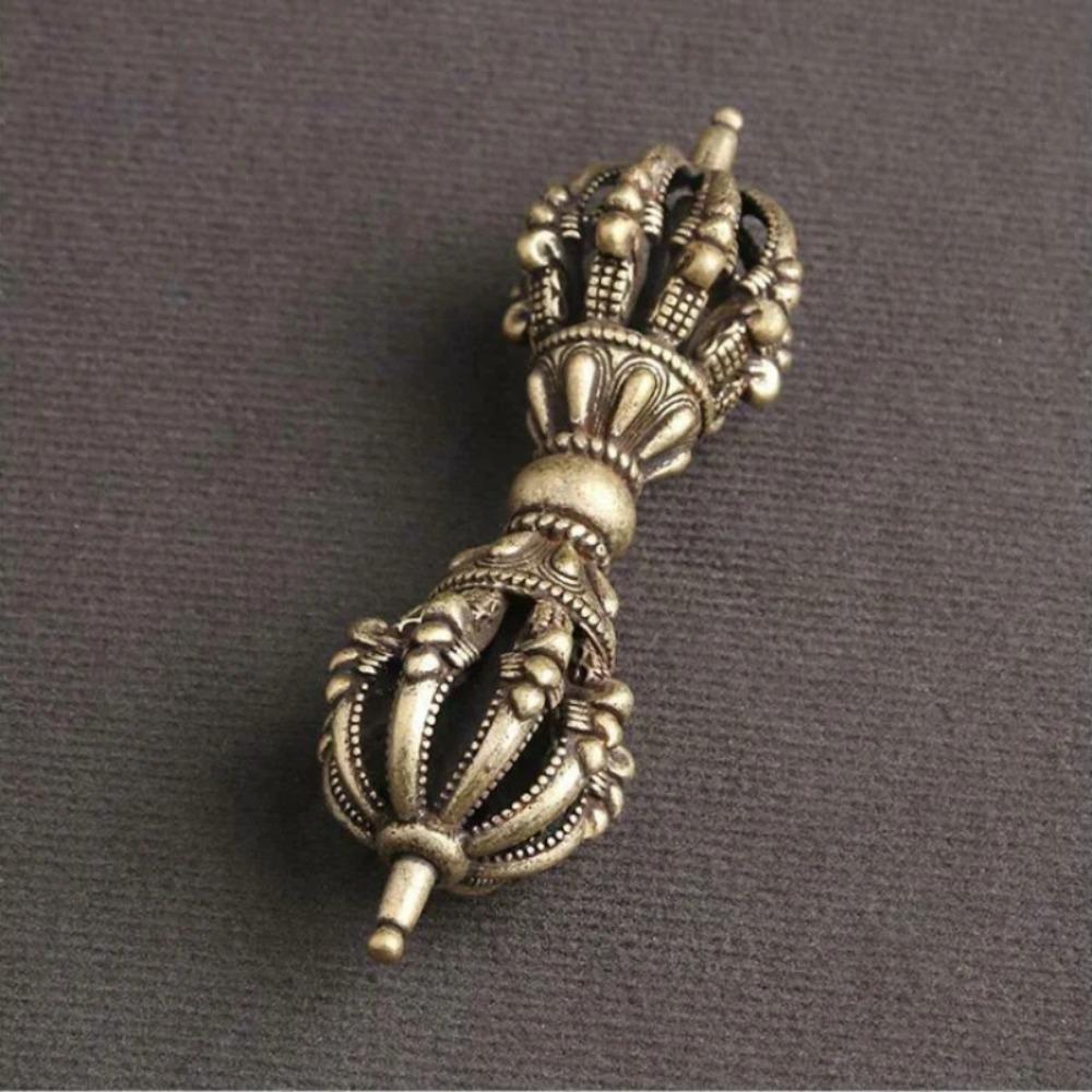 1 Stück Vintage Kupfer Feng Shui Ornament Religiöse Sammlung Buddha Instrument Heimdekorationen Antike Messing Schreibtischdeko