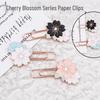 Cherry Blossom Shaped Paper Clips - Cute Heart Bookmarks for Students & Planners