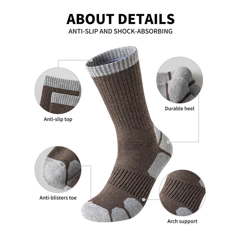 2026 Autumn/Winter Men's Thickened Warm Business Socks - Heat-Retaining Long Terry Socks