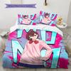 Momo  Pattern Bedding Quilt Set  Home Decoration  Gift (1 * duvet cover + 2 * pillowcase  without core)