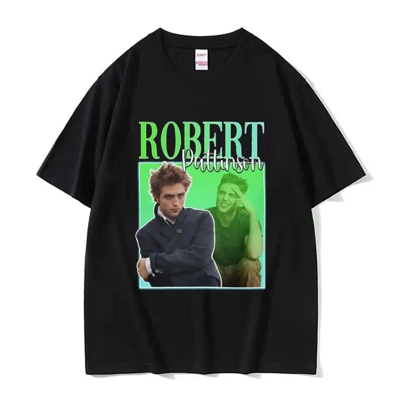 Nowa koszulka graficzna Daddy's Girl Robert Pattinson Hot Saga Zmierzch Vintage Koszulki Męskie Damskie Letnia Moda Streetwear T-shirt