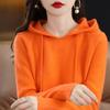 Pull à capuche pour femme, pull coréen ample, solide, manches longues, décontracté, automne hiver, épais, chaud, tricoté
