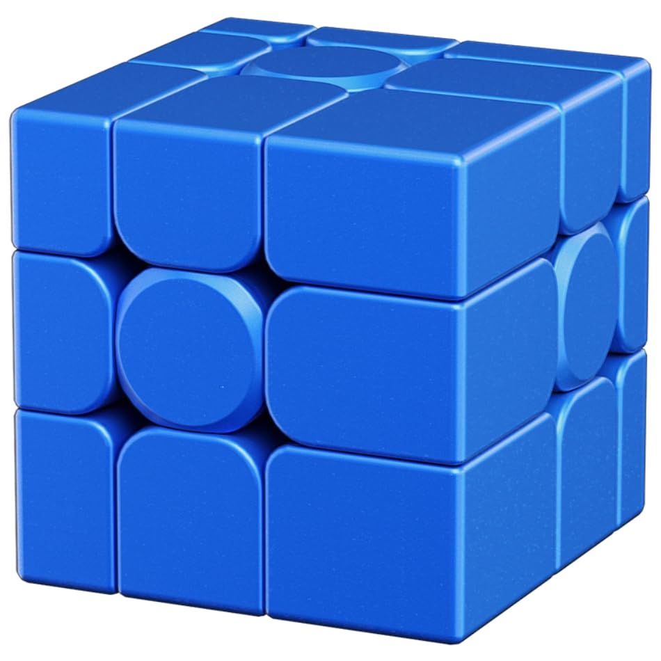 

Bucubke Mirror Cube V2 3x3 Blue Irregular Puzzle Cube [Authentic] Mirror Cube V2 Stickerless 3x3x3 MFJS Mirror V2 3D Magic Cube (Blue)