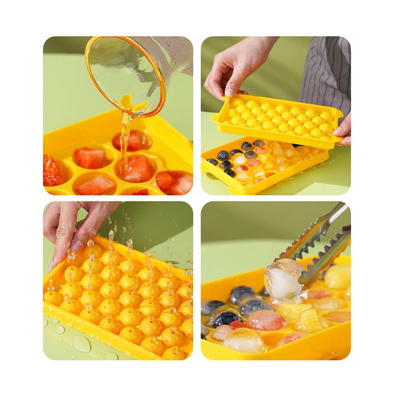 33 Hole Round Ice Cube Tray Plastic Style Ice Mold Refrigerator Spherical Diy Moulds Ice Ball Maker Kitchen Tools