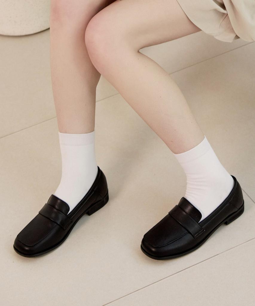 Customade Woman 2.5Cm Square Toe Loafer Alice (Cw0064Bk)