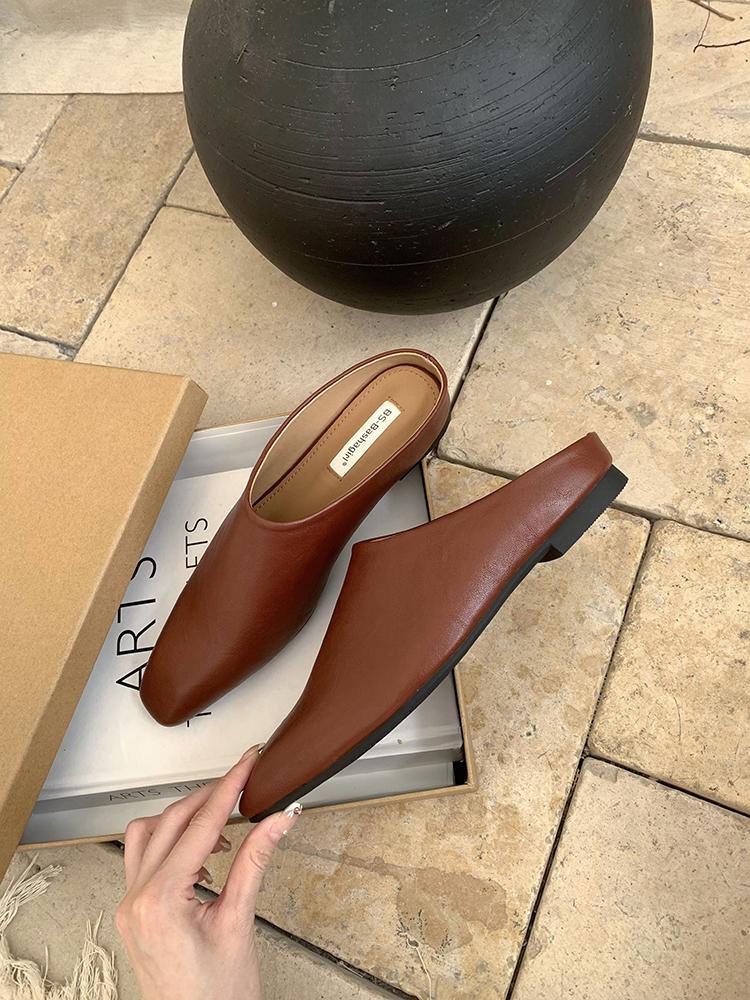 Fashion Bailamos Brand Women Slipper Ladies Sumer New Slip On Ladies Casual Mules Shoes Soft Flat Heel Outdoor Dress Sandal Shoes Mujer