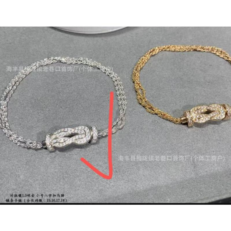 High-quality Horseshoe Buckle 8-character Smooth Half-diamond Full Diamond Bracelet for Couple Size, Diamond-encrusted Bracelet for Women