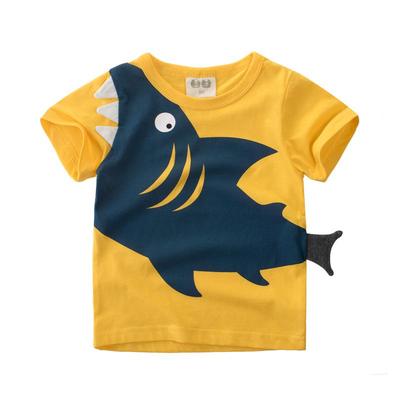 Summer Cartoon Boys' Pure Cotton Short-Sleeve T-Shirt