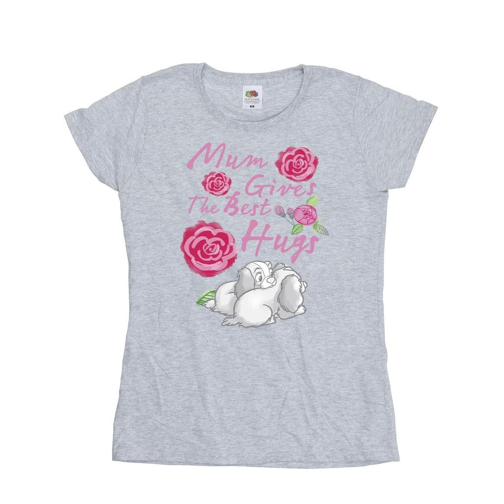 Disney Womens/Ladies Lady And The Tramp Mum Hugs Cotton T-Shirt