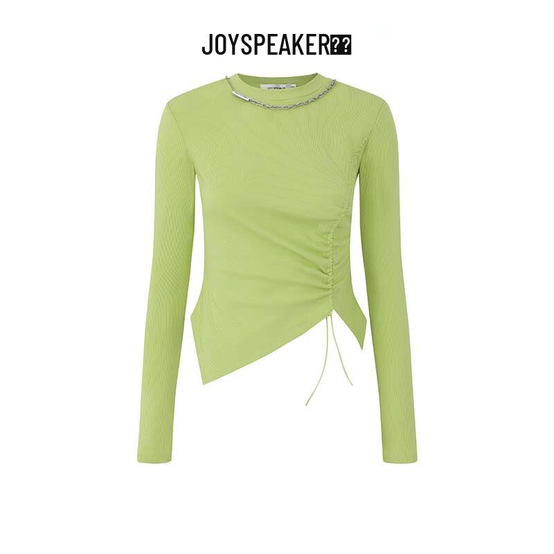JOY SPEAKER 2025 Spring Slim-Fit Long-Sleeve Knit Top