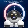 Wireless Pet Camera with Night Vision Intelligent AI Detection 360-Degree Coverage Wi-Fi Dual-Lens Smart Robot Camera with Wheels