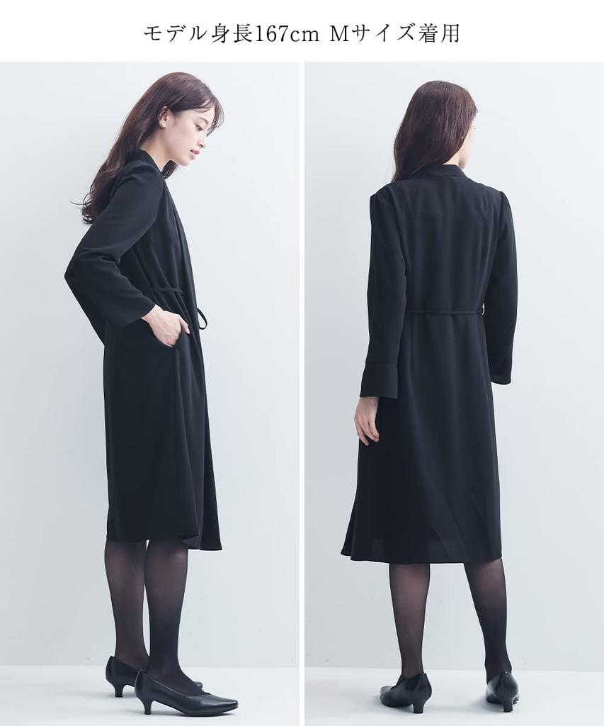 lightweight dress sizes [Nissen] [Mourning/Formal Clothes] Washable, wrinkle-resistant, ensemble, open-front <large available>