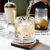 Lazysong Rotating Whiskey Glass with Coaster, 254ml, Perfect for Solo Drinks, Whiskey, Brandy, or Wine (XZVSK660-FG)