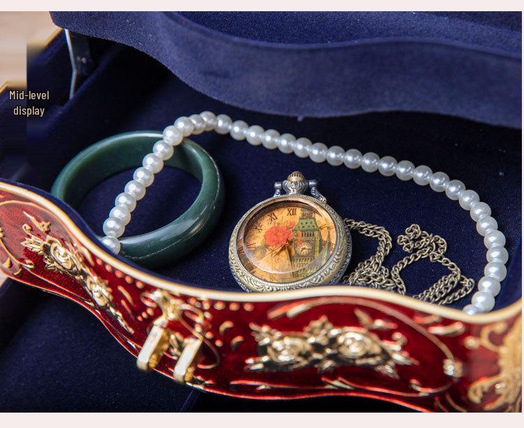 Elegant European-Style Multi-layer Jewelry Box for Weddings & Engagements