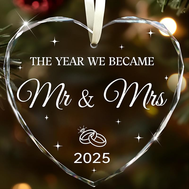 Wedding Gifts for Couples 2025, Mr and Mrs Gift Bridal Shower Gifts Wedding Gift Just Married Decorations for Bride, Newlywed Couple Just Married