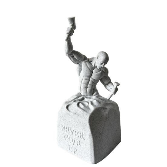 

Скульптура «Сделал себя сам» 3D-печатная абстрактная фигурка Статуэтка Вдохновляющая фигурка для рабочего стола Дома Офиса Полки Декор белый