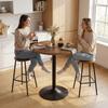 Round Bar Table 60 Cm, High Kitchen Standing Table with Non-slip Pads, for Kitchen, Living Room, Walnut