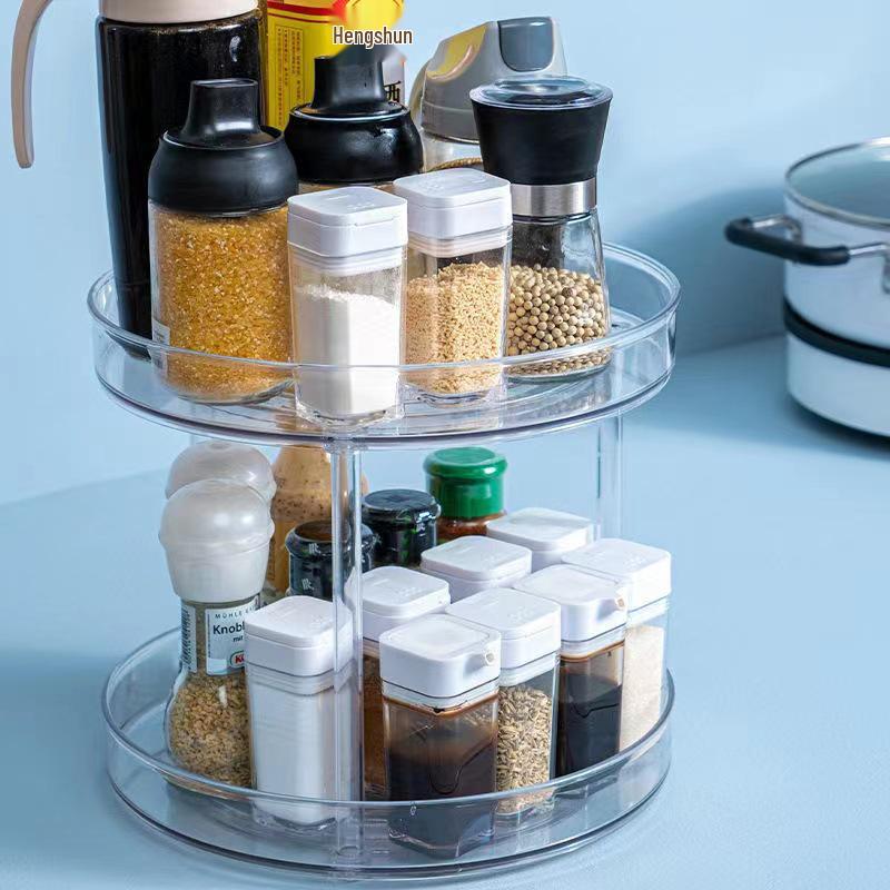 Rotating Kitchen Organizer: Spice & Makeup Storage Turntable