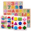 Wooden Montessori Toys For Babies 1 2 3 Years Boy Girl Gift Baby Development Games Wood Puzzle For Kids Educational Learning Toy