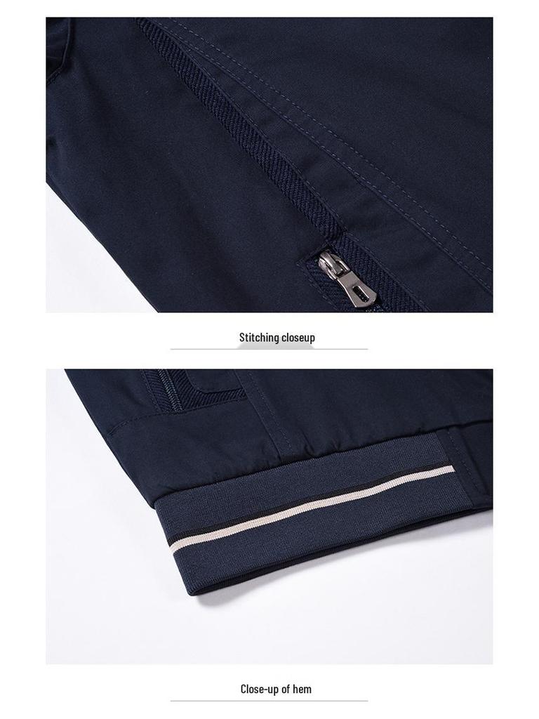 Leadino Nautica Men's Baseball Collar Jacket: Comfortable, Versatile, Plus Size Casual Outerwear for Spring and Autumn