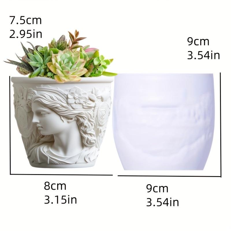 Andělská dívka sukulentní rostlina květináč pryskyřice silikonová forma krásná bohyně úložný box betonová forma dívka svícen sádrová forma