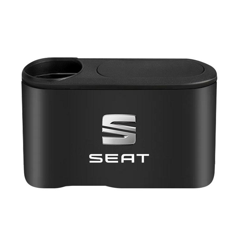 

Hanging Car Trash Can Auto Emblem Garbage Box Accessories for SEAT Leon FR 5 6 MII Altea 5F Ibiza Toledo Cordoba Alhambra MK3 чёрный