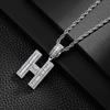 Letter Pendant Copper Inlaid Zircon Necklace Personalized Niche Design Men'S And Women'S Pendant Necklace