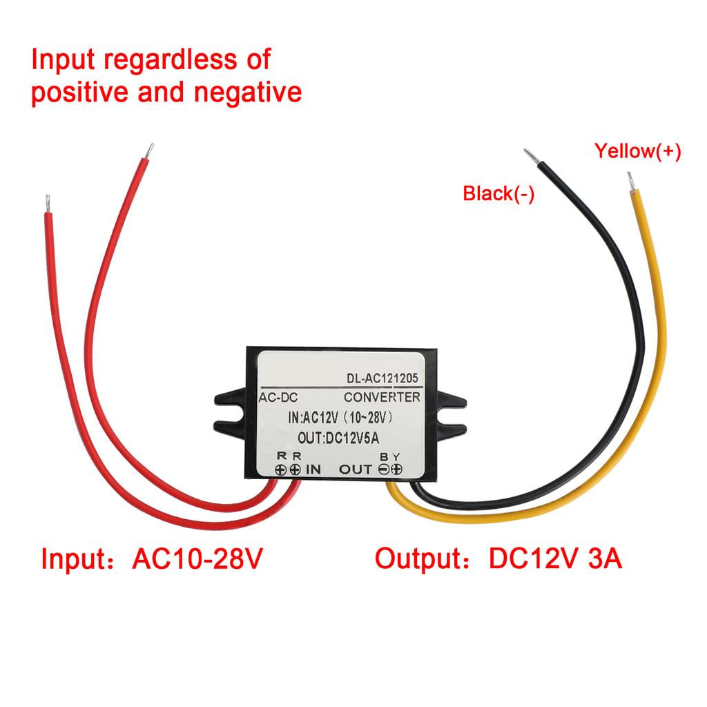 AC 10-28V To DC 12V 5A Buck Converter Ac-Dc Step Down Power Supply Module
