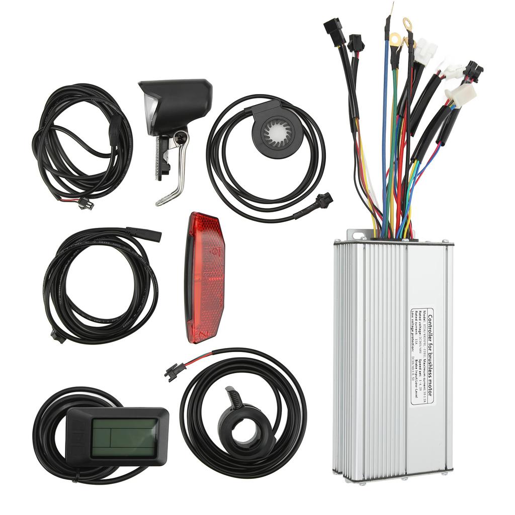 Electric Bike Conversion Kit LCD7U Meter 30A Sine Waving Control System for 48V 1000W Motor