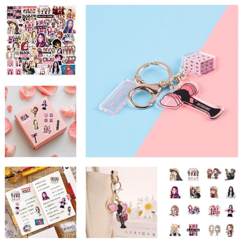 Stylish Blackpink Sticker Keychain 54 Pvc Stickers Various Sizes Included